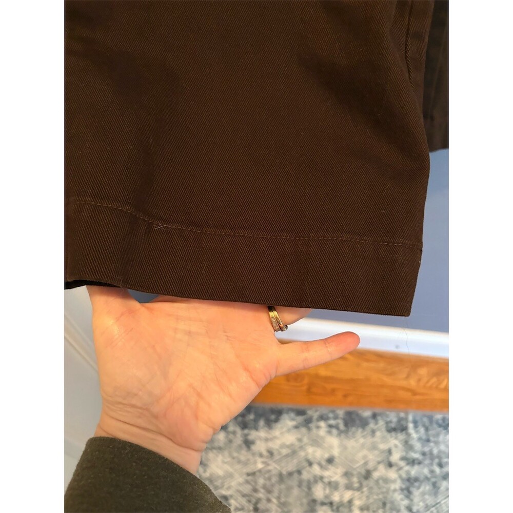 Eddie Bauer Chino Pants Mens 36x34 Dark Brown Relaxed Fit Straight Leg - Picture 4 of 10